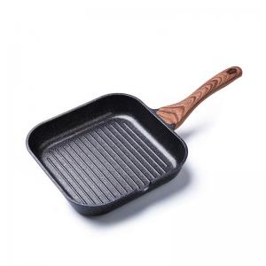 High Quality Gas Stove Griddle Aluminium Black Grill Pans Nonstick Steak Frying Pan For Cooking