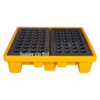China Polyethylene Drum Containment Pallets For Chemical , Acids Amd Corrosives Liquid Distributed Load 1100kg on sale