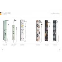 China Colorful Pattern Shower Columns Panels , Tempered Glass Shower Panel With Top Shower on sale