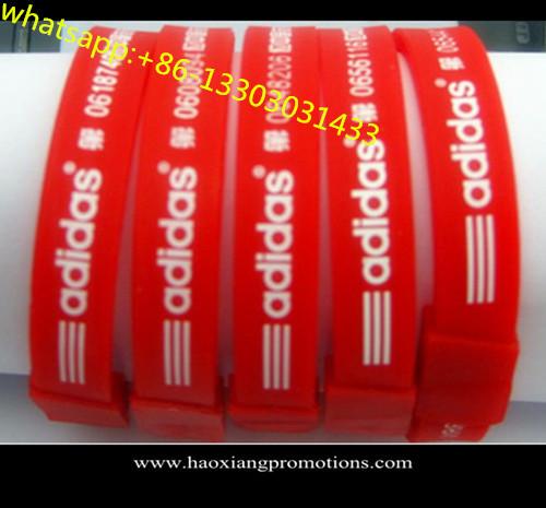 Multi layer silicone wristband/bracelet with full printing logo for promotion