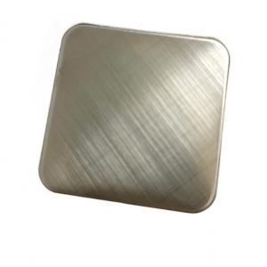 304 Platinum Silver Cross Hairline 45 Degree Brushed Finish Color Stainless Steel Sheet With Anti-Finger Printing