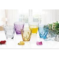 China 6PC Drinking Glass Cup Set Colored Gift Packing Stock 260ml Weight 195g on sale