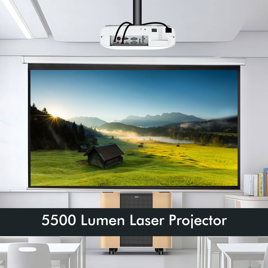 High Brightness Meeting Room Projector 3LCD 5500 Lumens Easy Installation