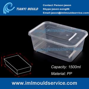 PP 1500 ml thin wall clear plastic food boxes/fish boxes/fruit container mould manufacture
