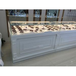 White Color Jewelry Store Showcases Jewellery Display Cabinets OEM / ODM Available