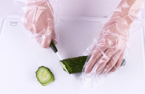 Health Care Disposable Food Serving Gloves Pe Material Dust - Proof