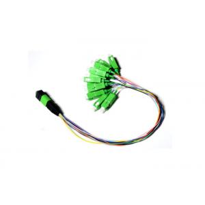 China 0.9mm 12 Fiber Fan Out Optic Patch Cord / Simple Module MPO APC Male TO SC APC supplier