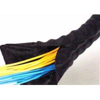 China Self Adhesive Velcro Braided Cable Wrap , Velcro Sleeve For Cables And Wires on sale