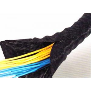 Self Adhesive Velcro Braided Cable Wrap , Velcro Sleeve For Cables And Wires
