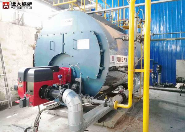 Three Return Biogas Gas Lpg Fuel Fired Steam Boiler ISO 9001 Certification