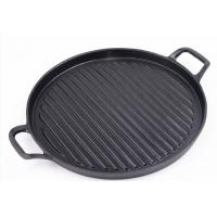 China BBQ Pre Seasoned Cast Iron Griddle Pan With Superior Heat Retention on sale