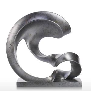 Modern Abstract Metal Art Sculptures 304 Stone Imitation Stainless Steel Outdoor Sculpture