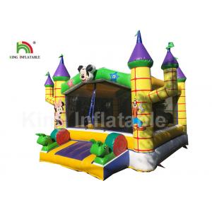 0.55mm PVC Combo Mickey Mouse Commercial Jumping Castles With Step
