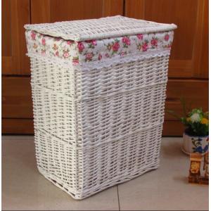 Wicker laundry basket willow laundry basket water cleaning round square customized dimension manufacturer