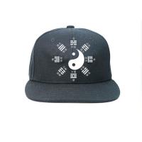 China Adjustable Flat bill Customized design rubber printing Tai Ji Sports snapback Hats Caps on sale
