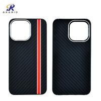 China Customized Logo Metal Ring Frame Camera Design Kevlar Phone Cases For iPhone 14 on sale