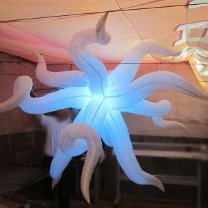 Crooked Inflatable Air Star with Changing LED Light for Party and Club Decor