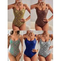 China White Ladies One Piece Swimsuit With Spandex And Solid Pattern Durable nylon fabric on sale