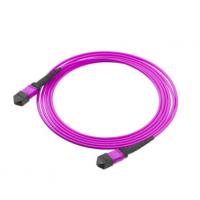 China MPO Fiber optic patch cord OM3 OM4  Aqua / Violet  patch cord on sale