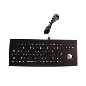 85 Keys IP65 Desk Top Metal Industrial Keyboard With Trackball Customized Layout