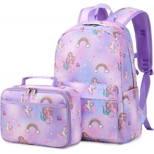 Girls Backpack Pre School Backpack Mermaid Backpack Two Piece Set School Backpack