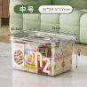 China Plastic Storage Bins With Lids Quart Storage Containers With Black Buckle Latch, Stackable Storage Organizers For Home Pantry Office Classroom Organization, Clear wholesale