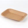 Square Disposable Kraft Paper Plate For Fruits/Fried Food/ Barbecue/Vegetables