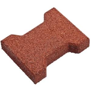 China Red Color Non Toxic Horse Racetrack Dog Bone Rubber Floor Paver Brick supplier