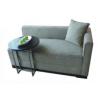 Brightly Color Fabric Upholstered Chaise Lounge Wooden Bench Seat With Hardwood