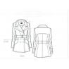 China Ladies Black Double Breasted Coat , Large Lapel Collar Wool Melton Coat With Belt TW64802 wholesale