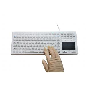 Hygienic Washable Hospital Keyboard Trackpad / FN24 For Gloves Easy To Clean