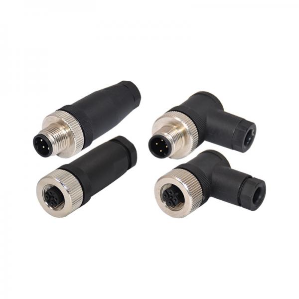 A B D Code 3 - 17 Pin M12 Connector Waterproof Male Female Plastic Metal