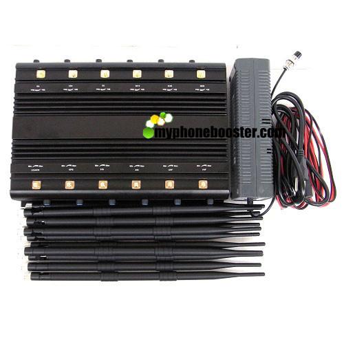 12 Bands 30W Mobile Signal Jammer Blocker Camera Signal Jammer Block GSM DCS 3G 4G Wimax Wifi GPS Camera UHF VHF Signals