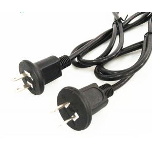 Japanese black 2 Pin Power Cord with stripped end 0.5m-10m copper power cable