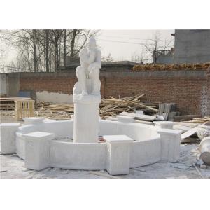 China Luxury Decorative Landscaping Stone For Villa Garden Hand Carved White Marble Fountain supplier