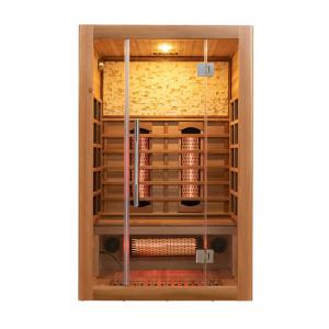 1750W Solid Wood Sauna Room Infrared 2 Person Size
