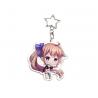 Custom high quality cute single glitter epoxy plastic acrylic keychain resin