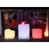Outdoor Colors Changing LED Cube Light Chair Rechargeable For Hotel / Pub / KTV