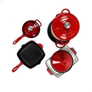 China 7 Piece Cast Iron Cookware Sets Enameled For Indoor And Outdoor supplier