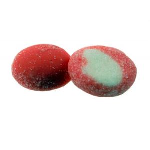 Bicolored Soft Chewing Gummy Confectionery Granulated Sugar Coated Fruit Flavor