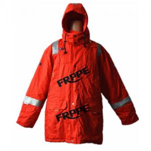 China Red Anti static FR Flame Resistant Winter Jackets With Reflective Tape supplier