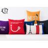 Sofa Cute Cartoon Simple Letter Pillows Cotton Linen Decorative Cushion Cover