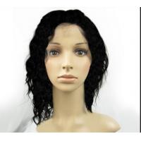 China Brown Natural Short Human Hair WigsWith Bangs , Short Curly Human Hair Wigs on sale