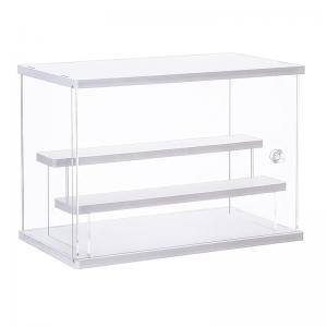 3-Layer Transparent Acrylic Box Display Case Holder Cube With Door Collection Mini Action Character