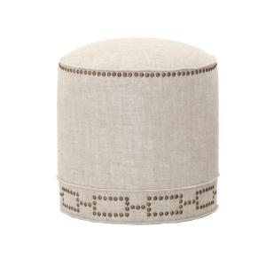 French style home furniture round household linen fabric indian ottoman pouf wholesale