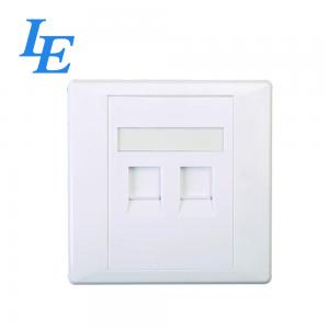 China White Rj45 Face Plate Wall Sockets , Data Point Faceplate PC Material supplier
