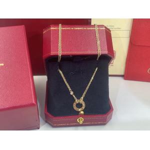 Cartie 18K Gold Necklace Of LOVE Necklace 2 Diamonds Yellow Gold Pink Gold White Gold VVS Diamonds