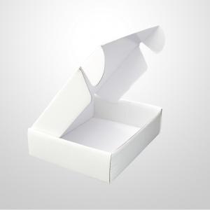 China Plain White Mailer Corrugated Packaging Boxes Collapsible Quick Dispatch For Shoes Gifts Scarf supplier