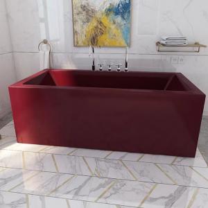 1.7m White Gloss Acrylic Freestanding Bathtub Chromed Contemporary Soaking Tub