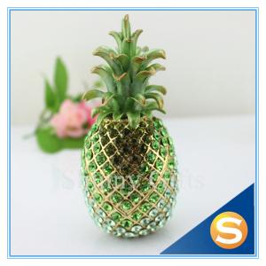 Shinny Gifts Shiny Diamond Pineapple Shape Trinket Box Full Diamond Gift Box